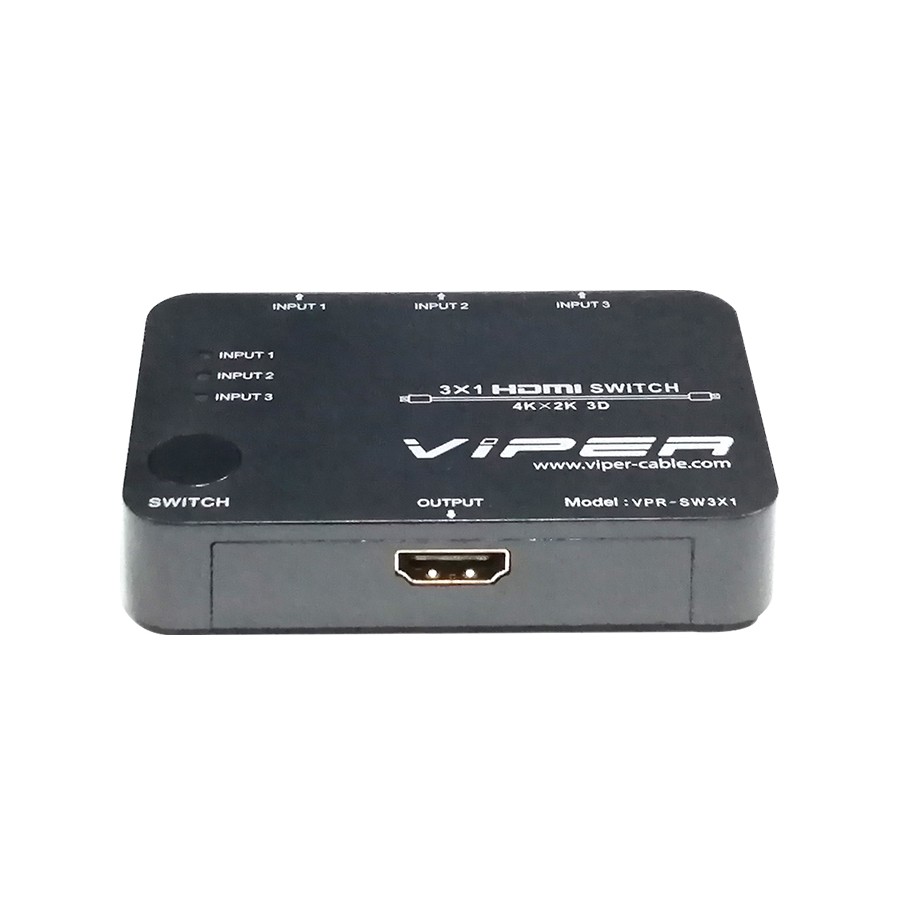 VPR-SW3X1 HDMI Switch 3 x HDMI Input and 1 x HDMI Output Black