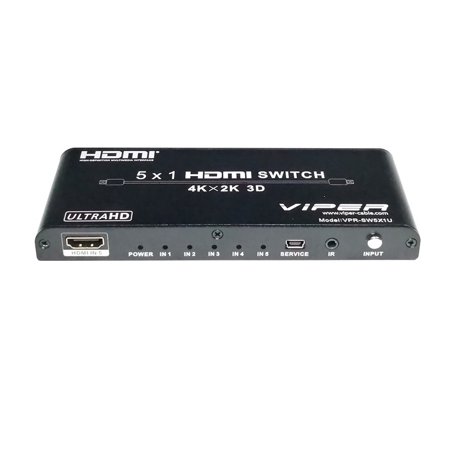 VPR-SW5X1U HDMI Switch 5 x HDMI Input and 1 x HDMI Output Black