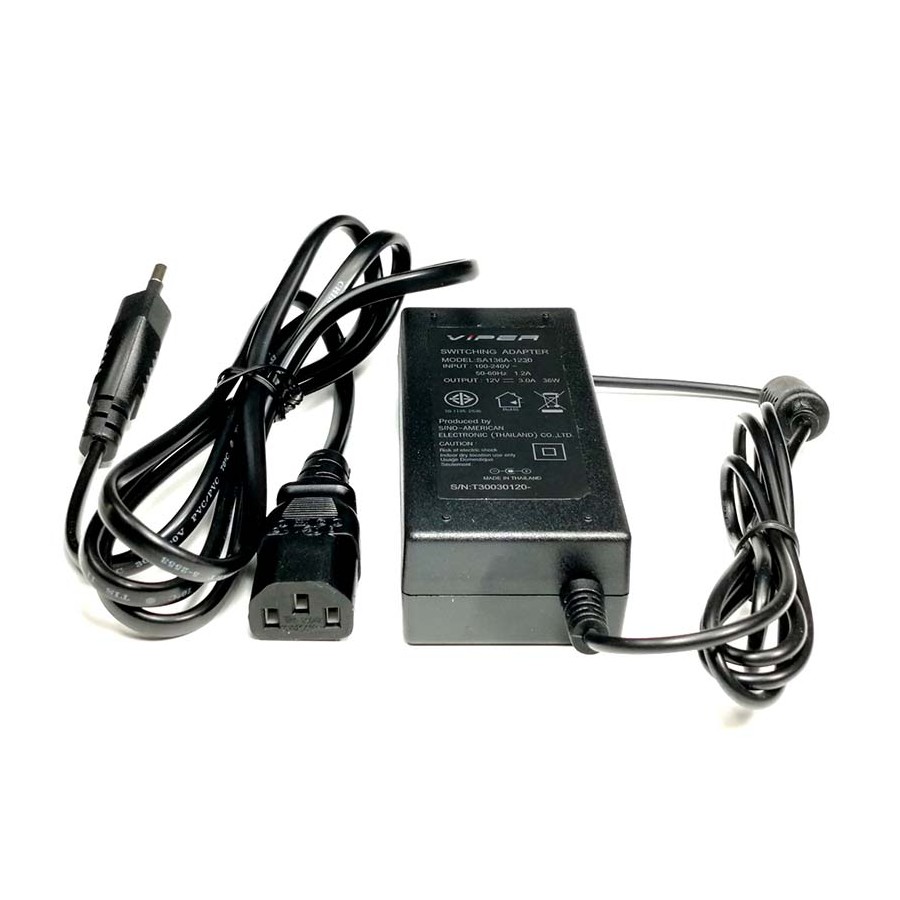VPR1230-2.1 12V/3A ( 2.1x5.5 ) 36 watt Adapter Black