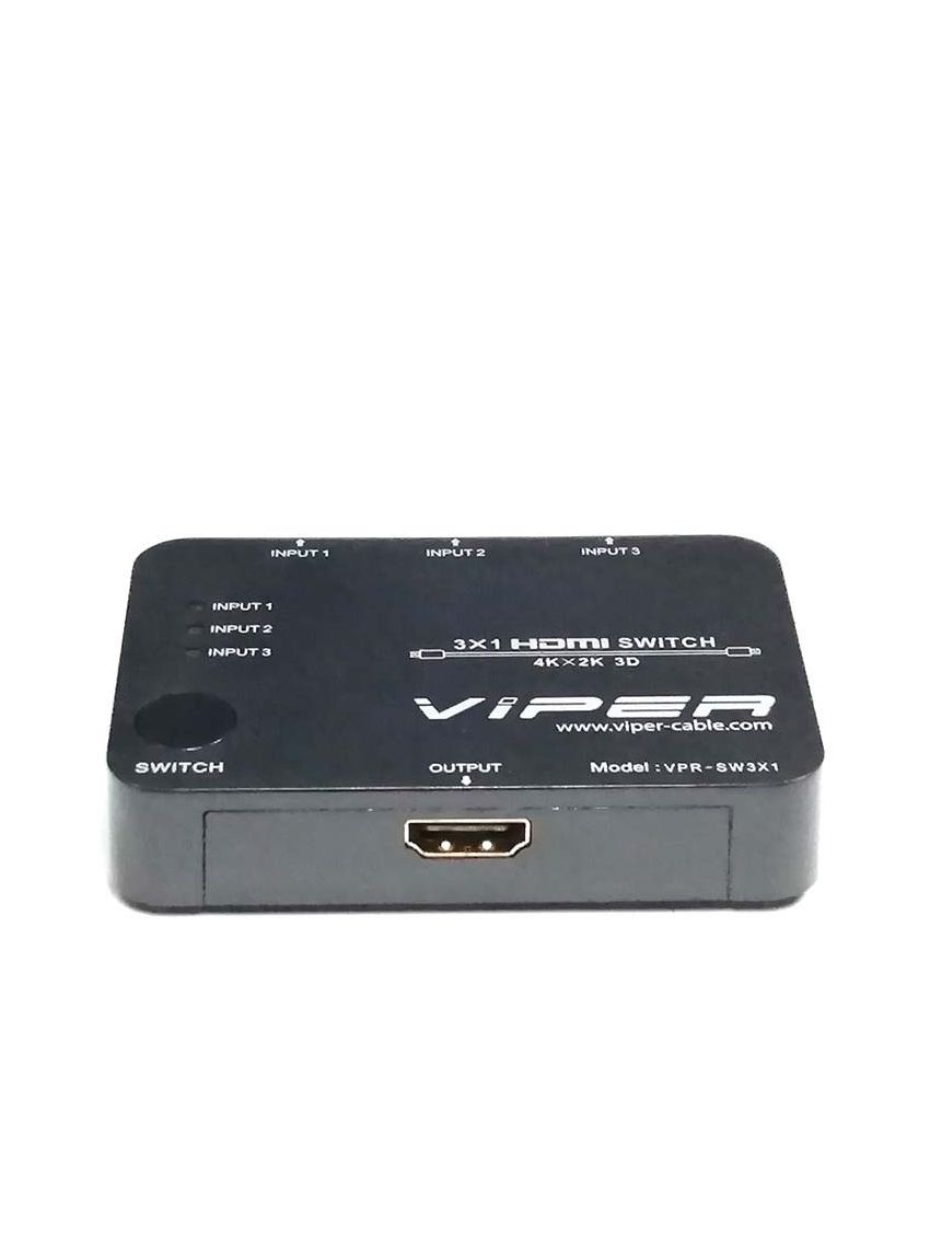 VIPER VPR-SW3X1 HDMI Switch 3 x HDMI Input and 1 x HDMI Output Black