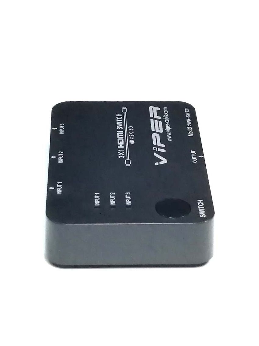 VIPER VPR-SW3X1 HDMI Switch 3 x HDMI Input and 1 x HDMI Output Black