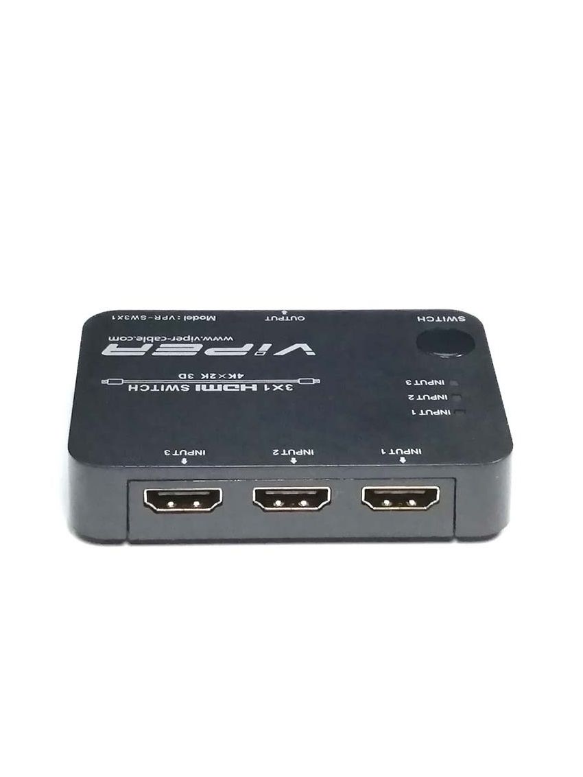 VIPER VPR-SW3X1 HDMI Switch 3 x HDMI Input and 1 x HDMI Output Black