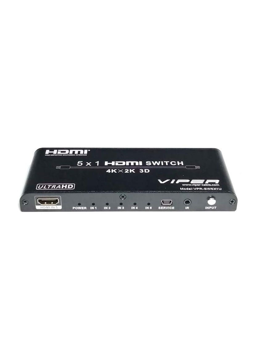 VIPER VPR-SW5X1U HDMI Switch 5 x HDMI Input and 1 x HDMI Output Black