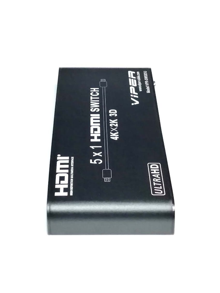 VIPER VPR-SW5X1U HDMI Switch 5 x HDMI Input and 1 x HDMI Output Black