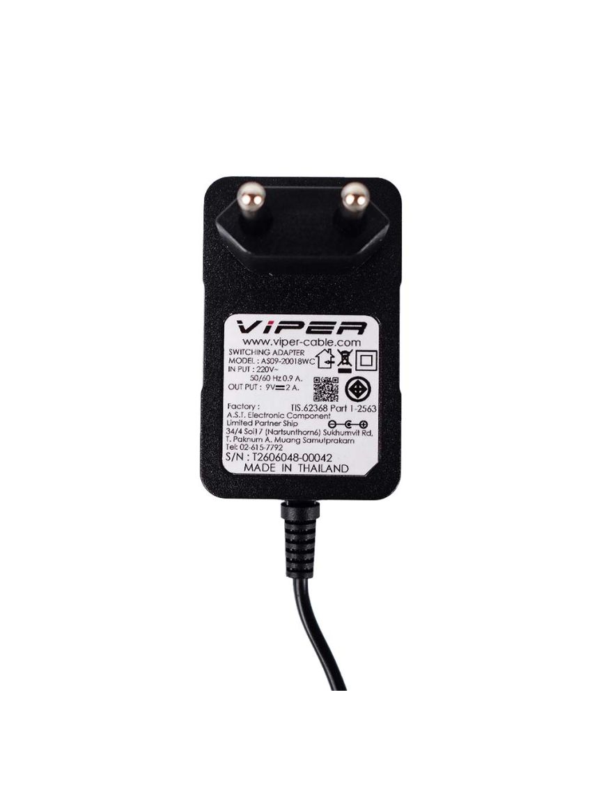 VIPER Switching Adapter VPR0920C-170480 (9V 2A) TIS Certified