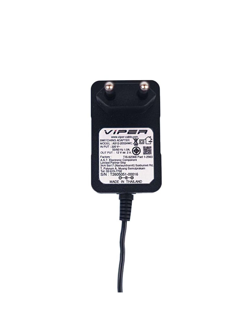 VIPER Switching Adapter VPR1220C-170550 (12V 2A Center Negative) TIS Certified