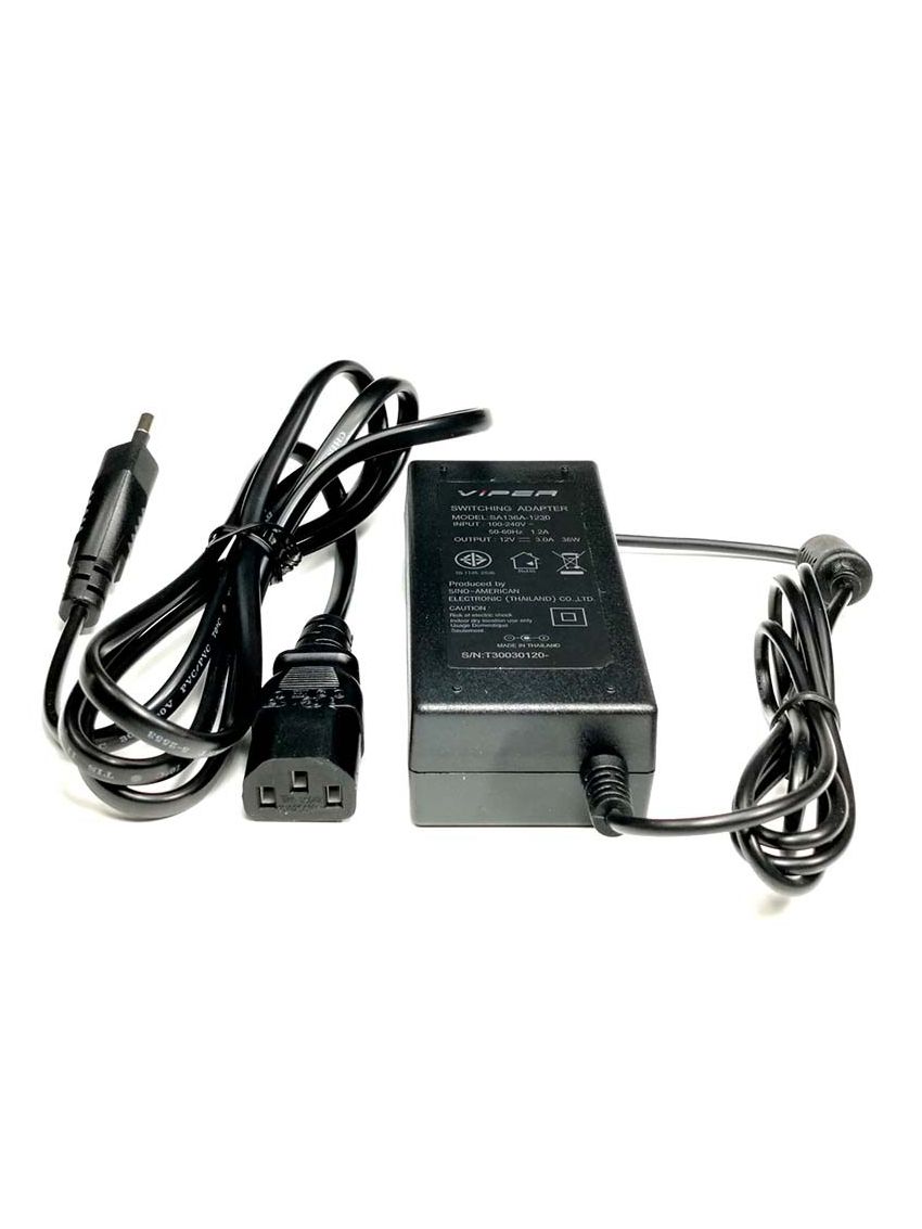 VIPER VPR1230-2.1 12V/3A ( 2.1x5.5 ) 36 watt Adapter Black