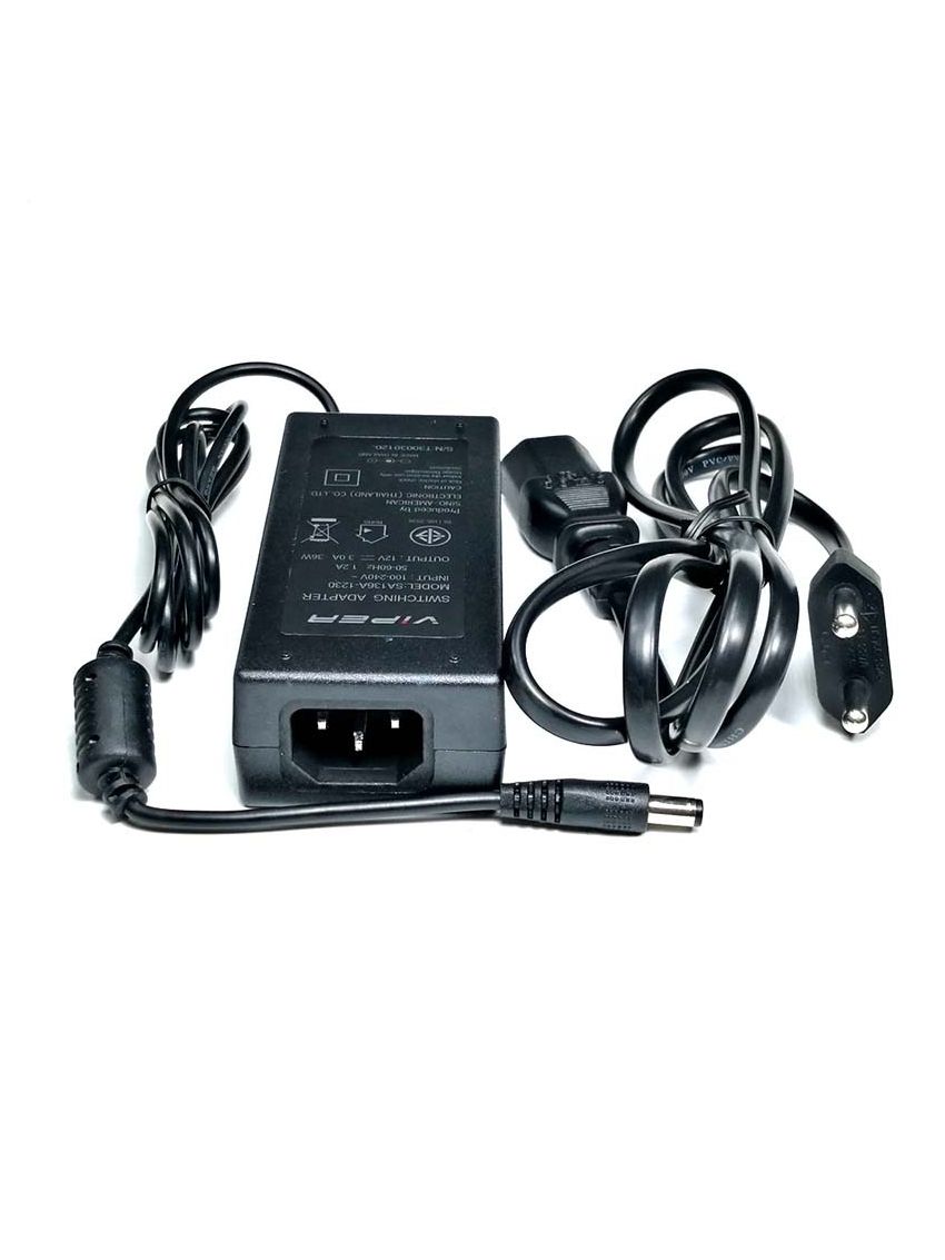 VIPER VPR1230-2.1 12V/3A ( 2.1x5.5 ) 36 watt Adapter Black