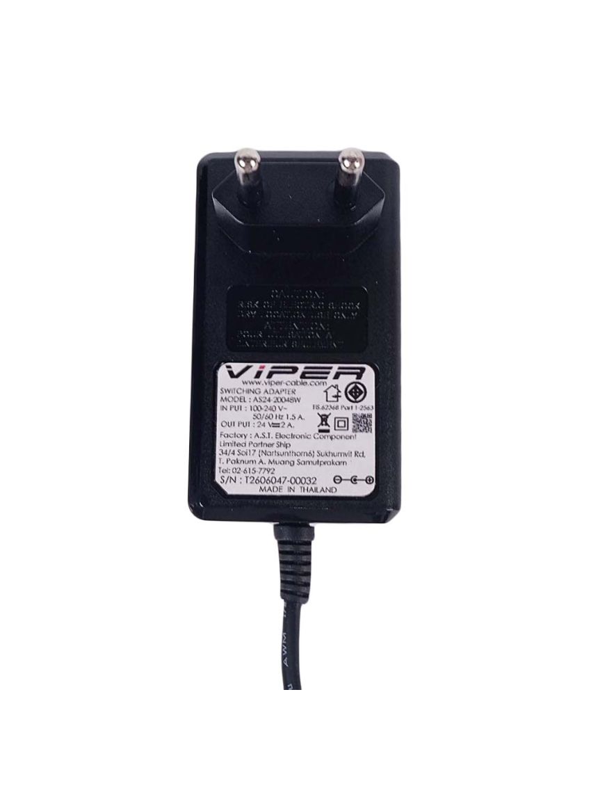 VIPER Switching Adapter VPR2420-210550 (24V 2A Yellow Band) TIS Certified